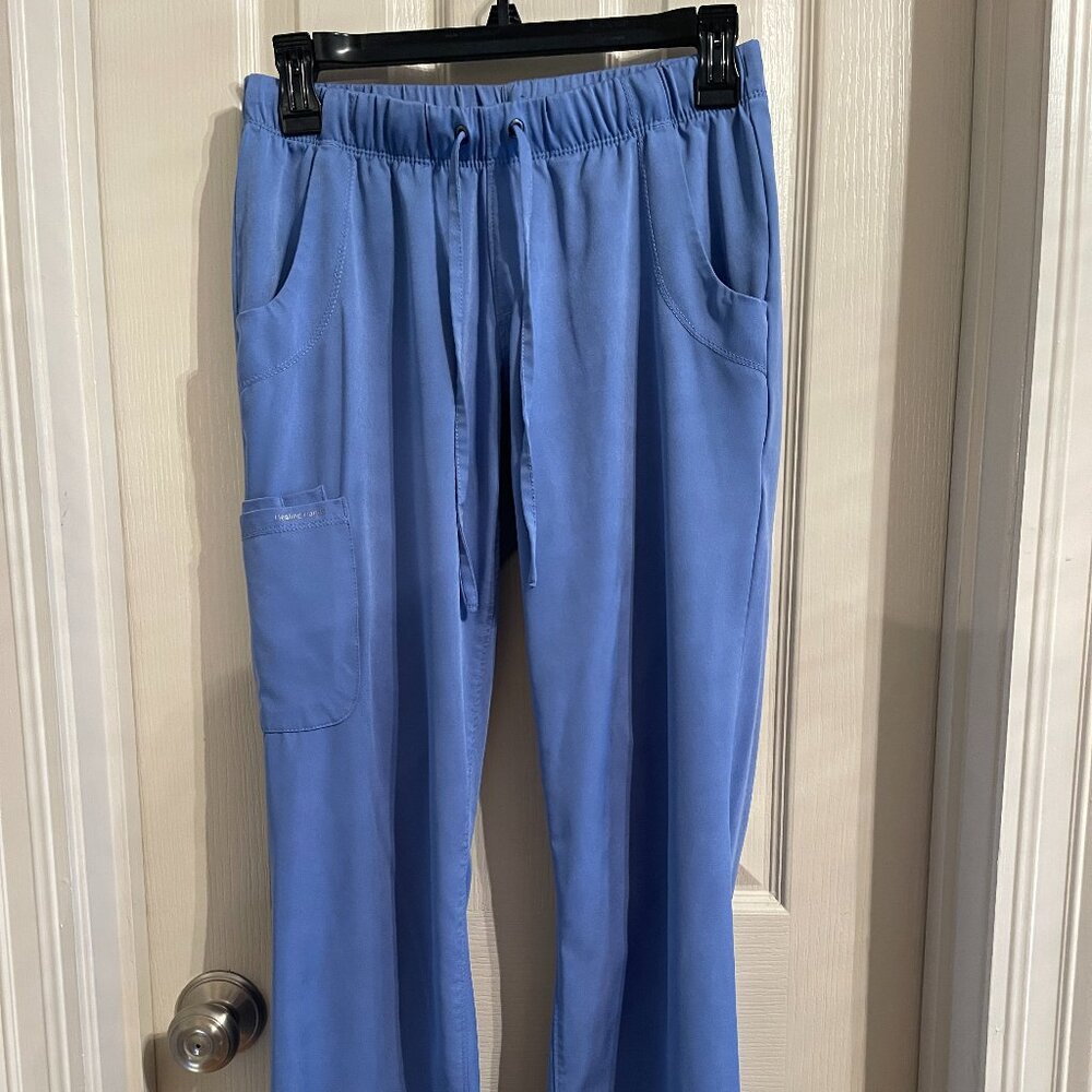 HH Works Scrub Pants Ceil Blue Women's XS Petite